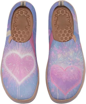 Women's Pink Event Slip On Shoes Stretchy Knitted Upper Breathable Sneakers Casual Comfort Walking Loafers