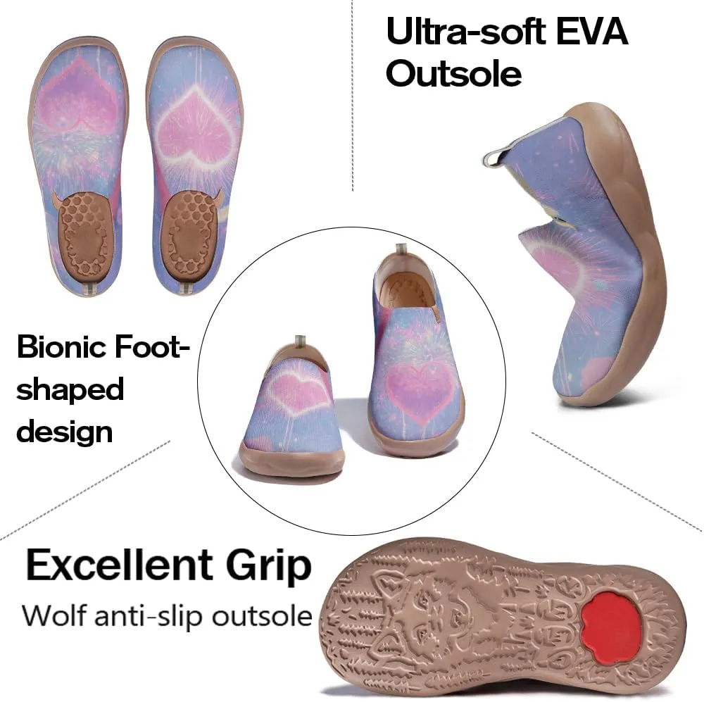 Women's Pink Event Slip On Shoes Stretchy Knitted Upper Breathable Sneakers Casual Comfort Walking Loafers