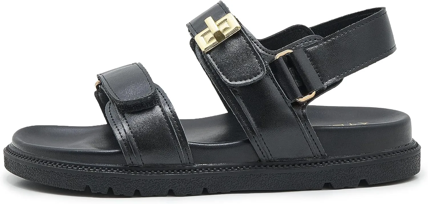 Women's Platform Cork Slides Dual Buckled Straps Clogs Slip On Flatform Sandals for Women Clogs