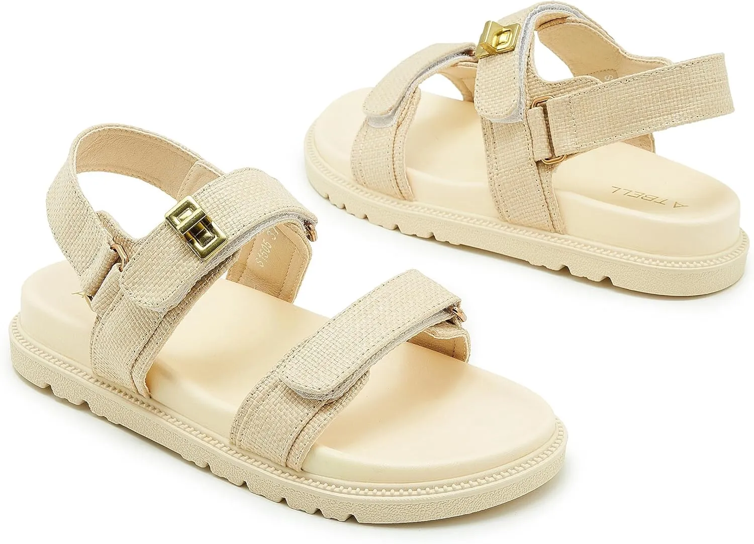 Women's Platform Cork Slides Dual Buckled Straps Clogs Slip On Flatform Sandals for Women Clogs