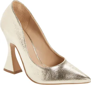 Women's Pointed Toe High Heel Pumps Closed Toe Flared Heel Slip-On Party Wedding Office Dress Shoes
