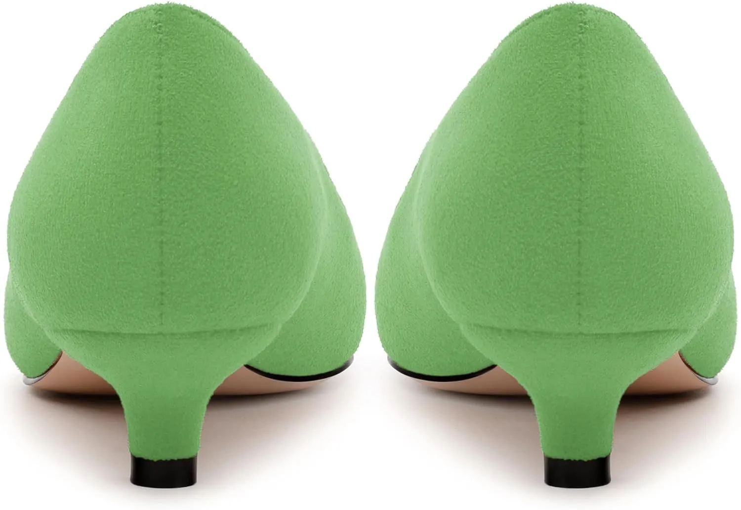 Women's Pumps, Pointed Toe Kitten Heels, Fashion Suede Slip on High Heels for Women 1.3 Inch