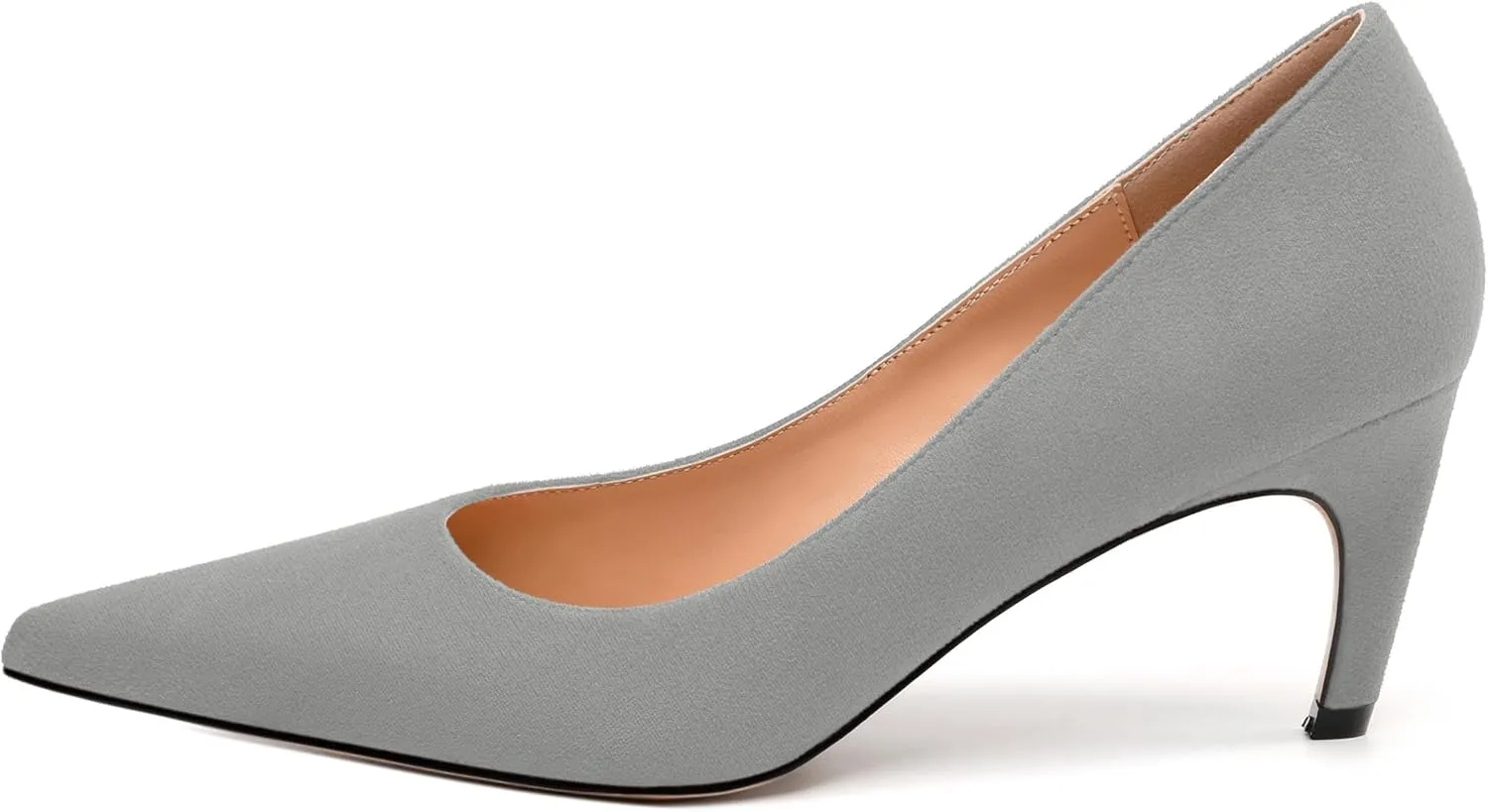 Women's Pumps, Pointed Toe Mid Stiletto Heels, Slip On Fashion Solid Dress Wedding Working Shoes for Women 2.5 inch