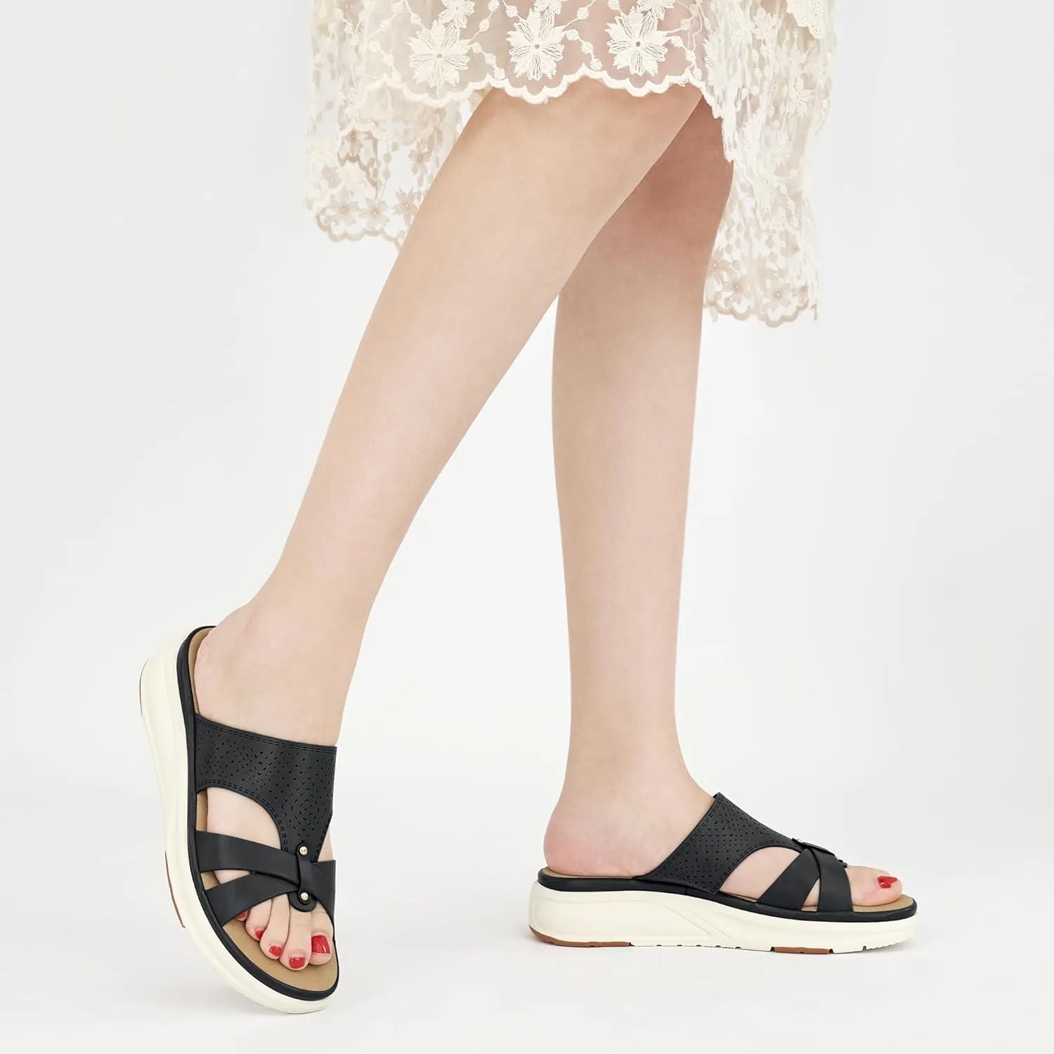 Womens Sandals Dressy Walking: Comfortable Dress Slide Women - Summer Outdoor Platform Sandals