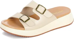 Womens Sandals Platform Double Strap Comfortable Slide for Summer Size 6-11