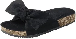 Womens Slides Sandals Slip On Bow Twist Knot Comfortable Cork Sole