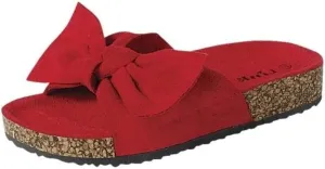 Womens Slides Sandals Slip On Bow Twist Knot Comfortable Cork Sole