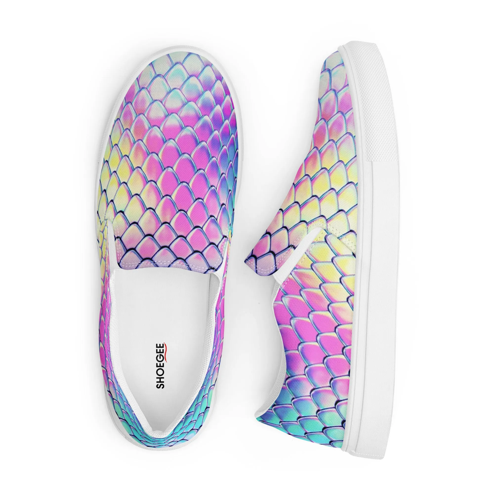 Women’s slip-on canvas shoes - Dragon Holographic SG015