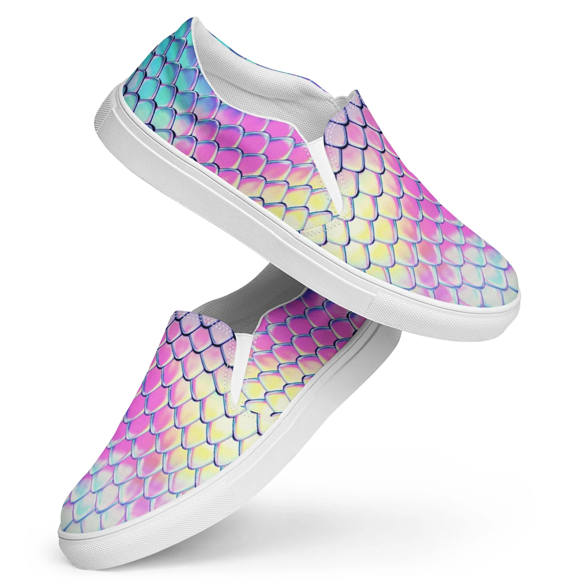 Women’s slip-on canvas shoes - Dragon Holographic SG015