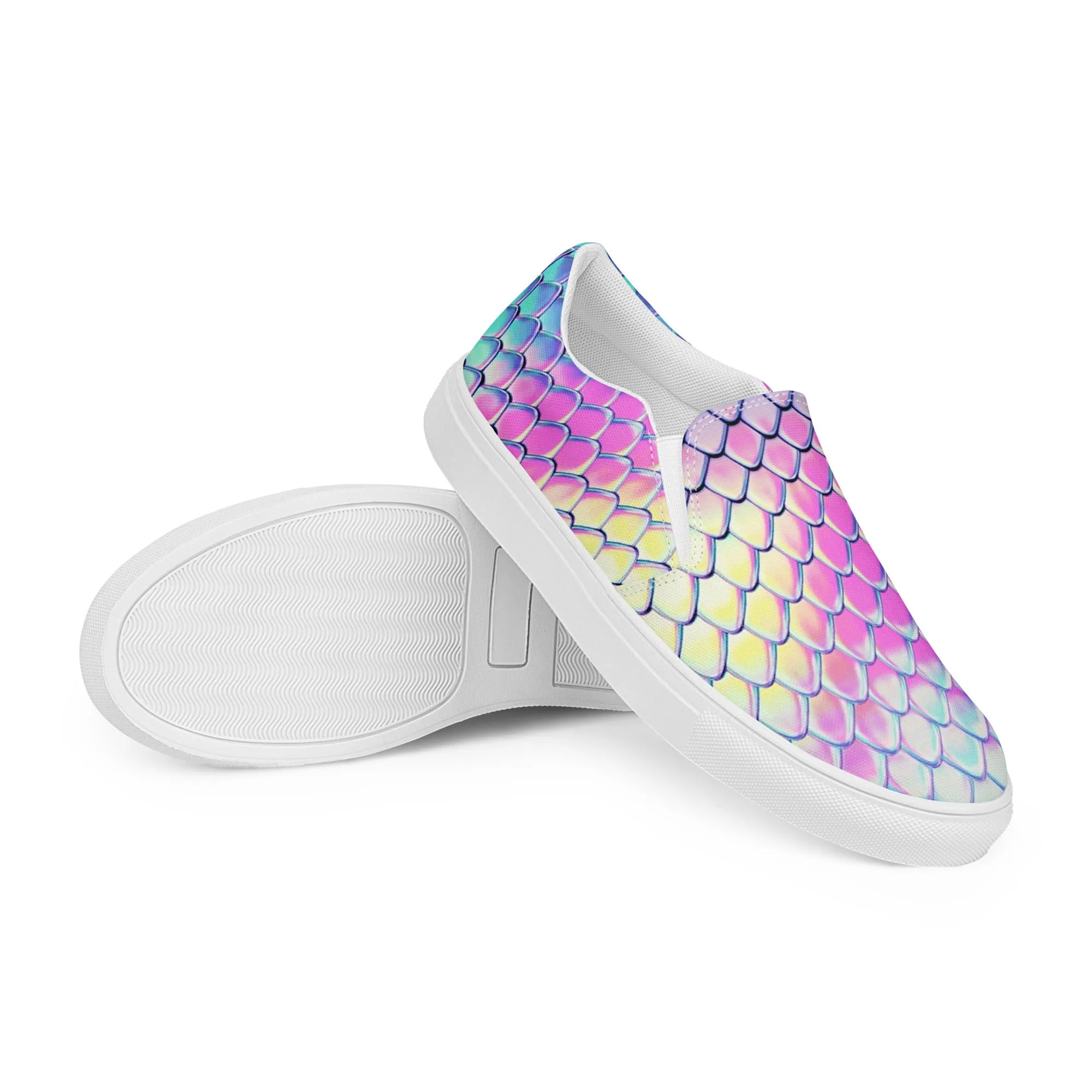 Women’s slip-on canvas shoes - Dragon Holographic SG015