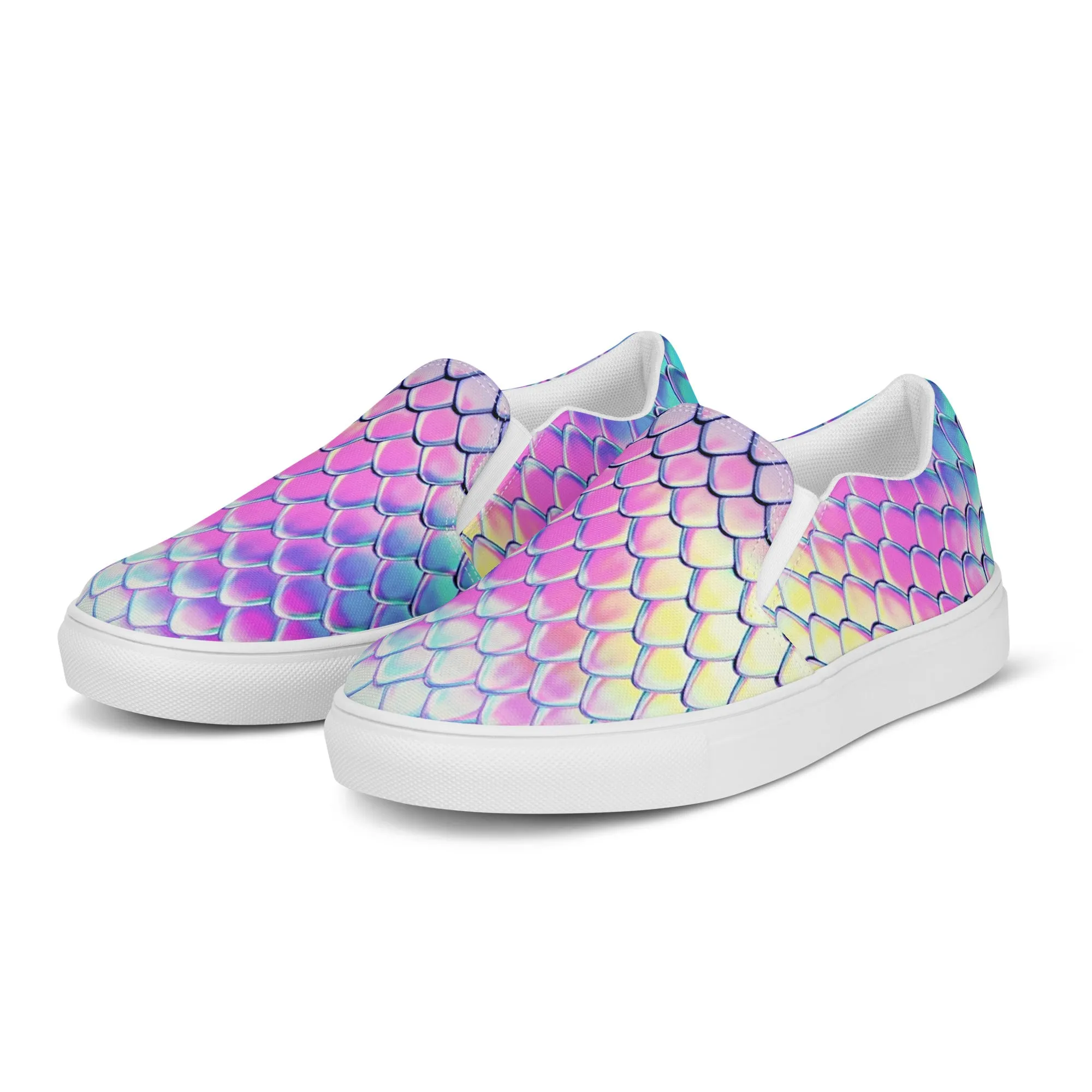 Women’s slip-on canvas shoes - Dragon Holographic SG015