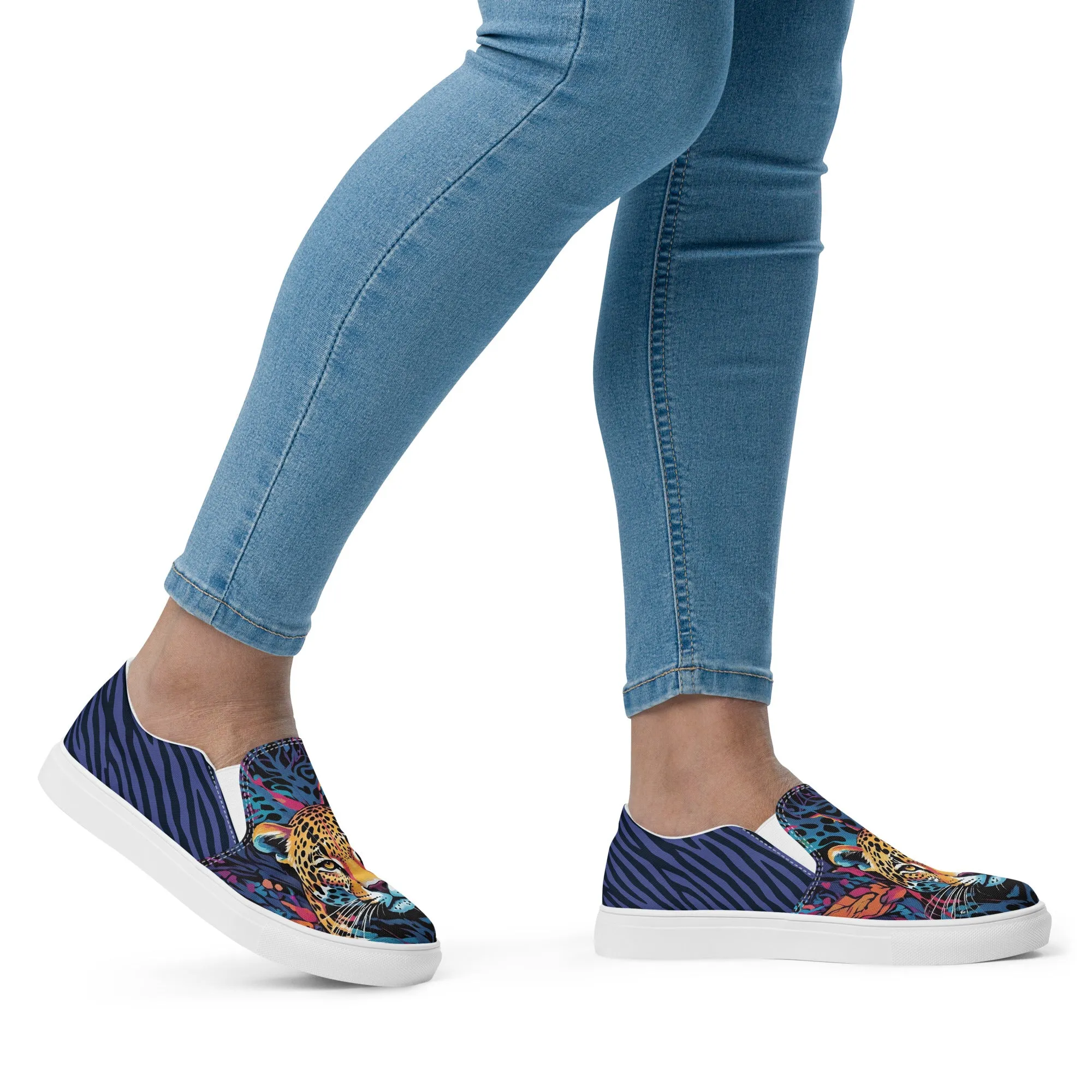 Women’s slip-on canvas shoes - Leopard SG002