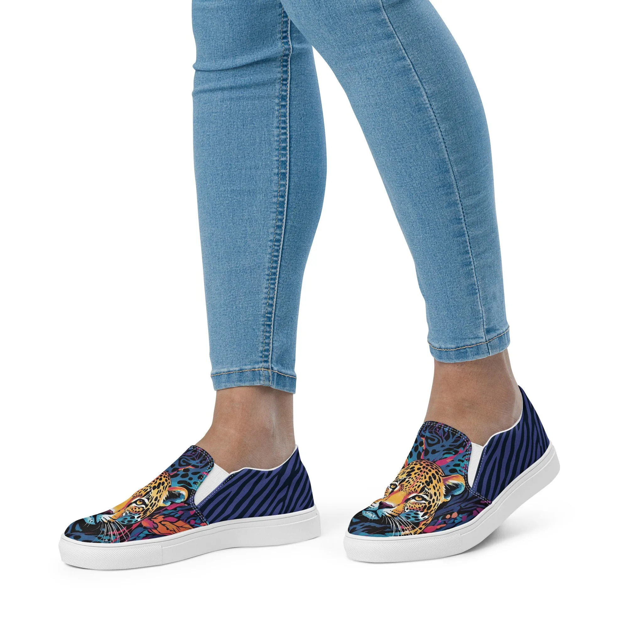 Women’s slip-on canvas shoes - Leopard SG002