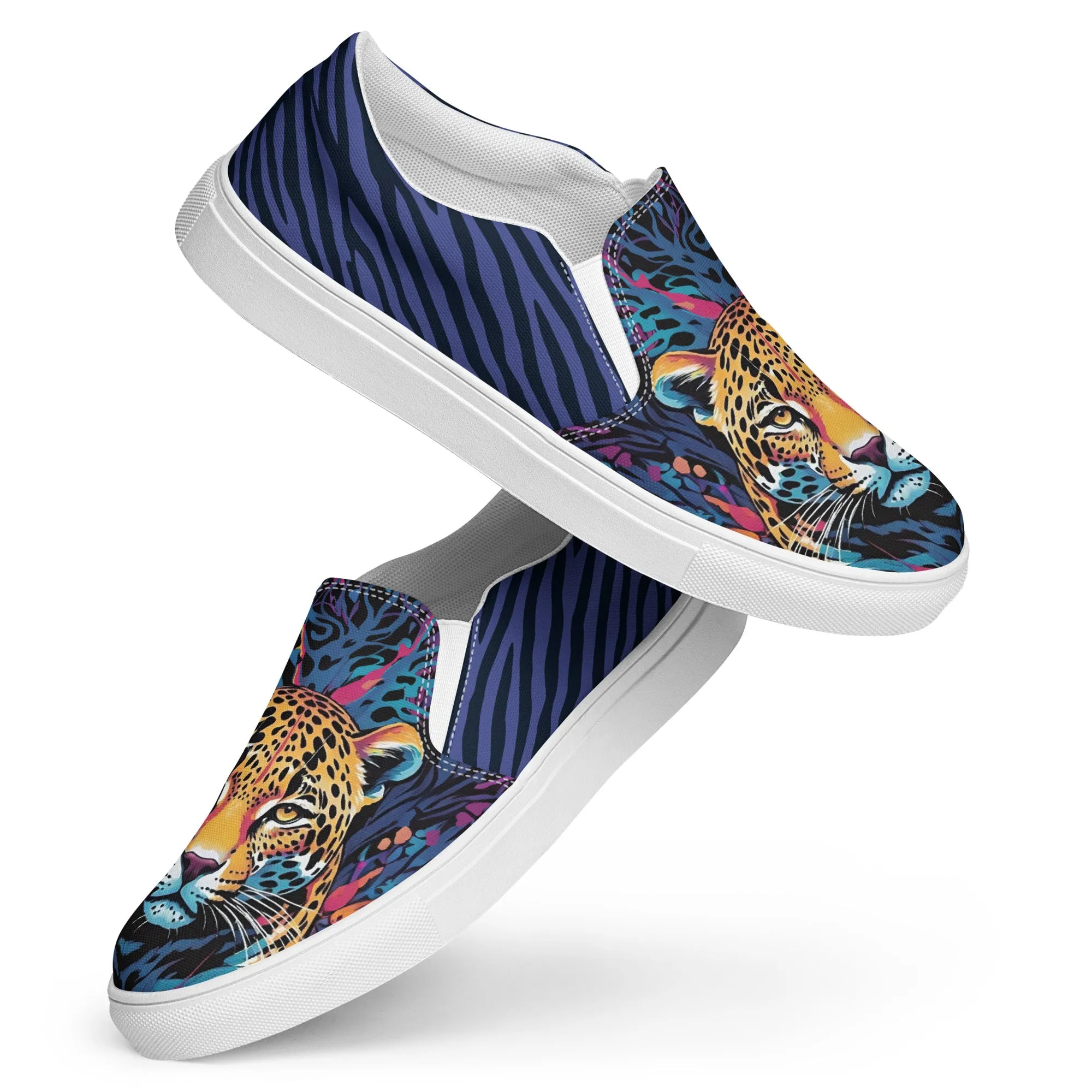 Women’s slip-on canvas shoes - Leopard SG002