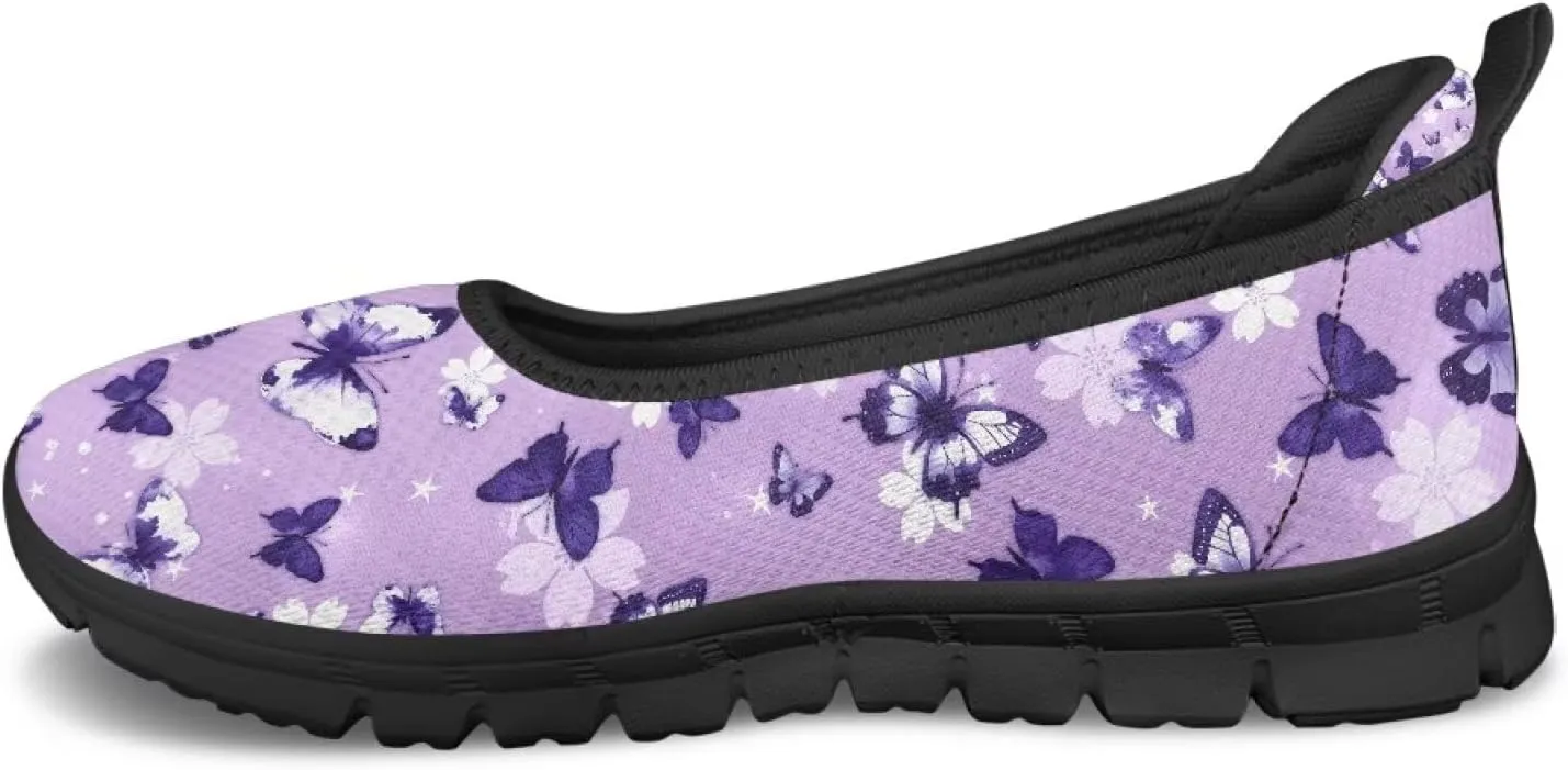 Women's Slip On Sneakers, Everyday Mesh Shoes, Non Slip Sole & Breathable Mesh, Lightweight & All-Day Comfort Black Sole