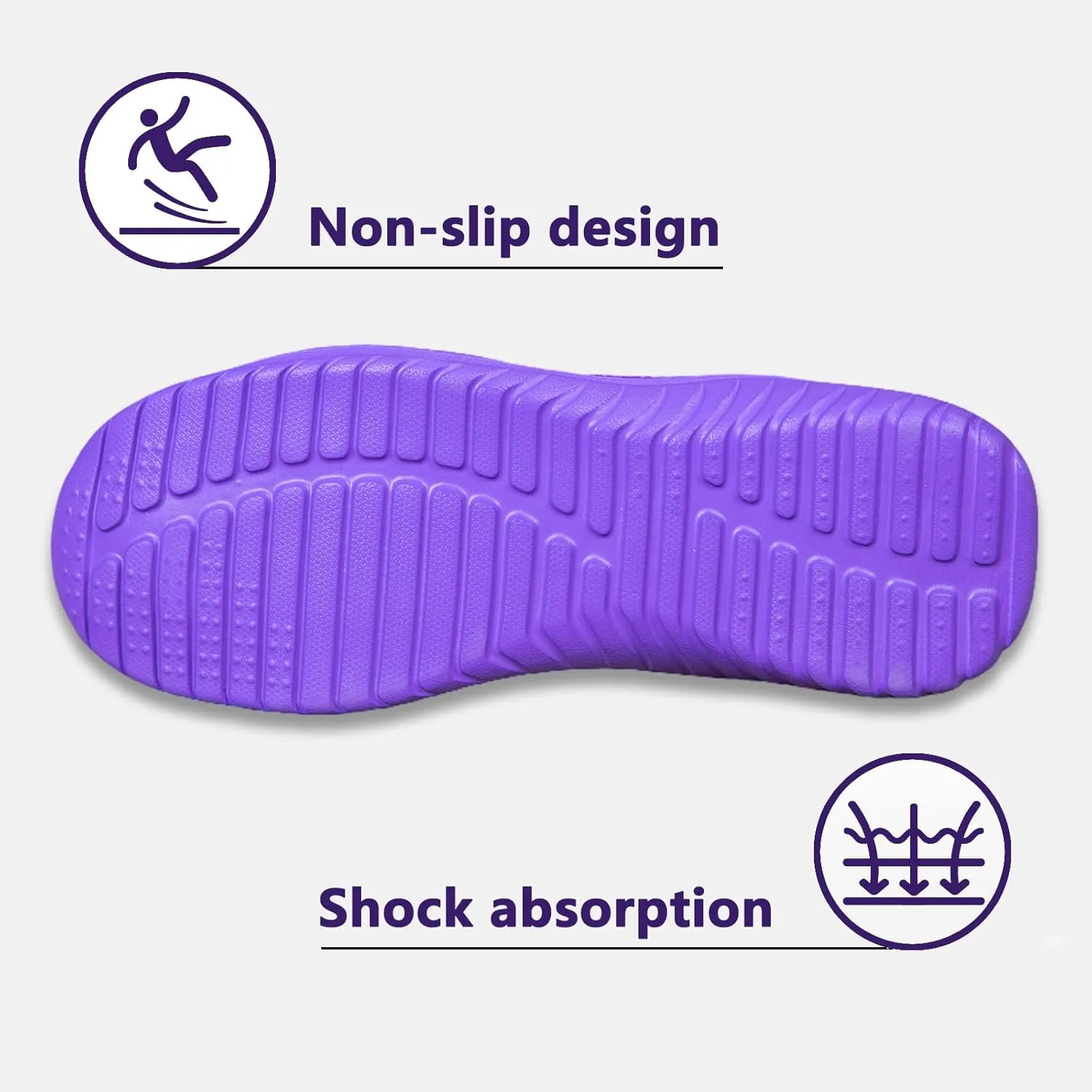 Women's Slip On Sneakers Women, Non Slip Work Shoes Comfortable Lightweight Breathable Casual Shoes for Walking Travel Work