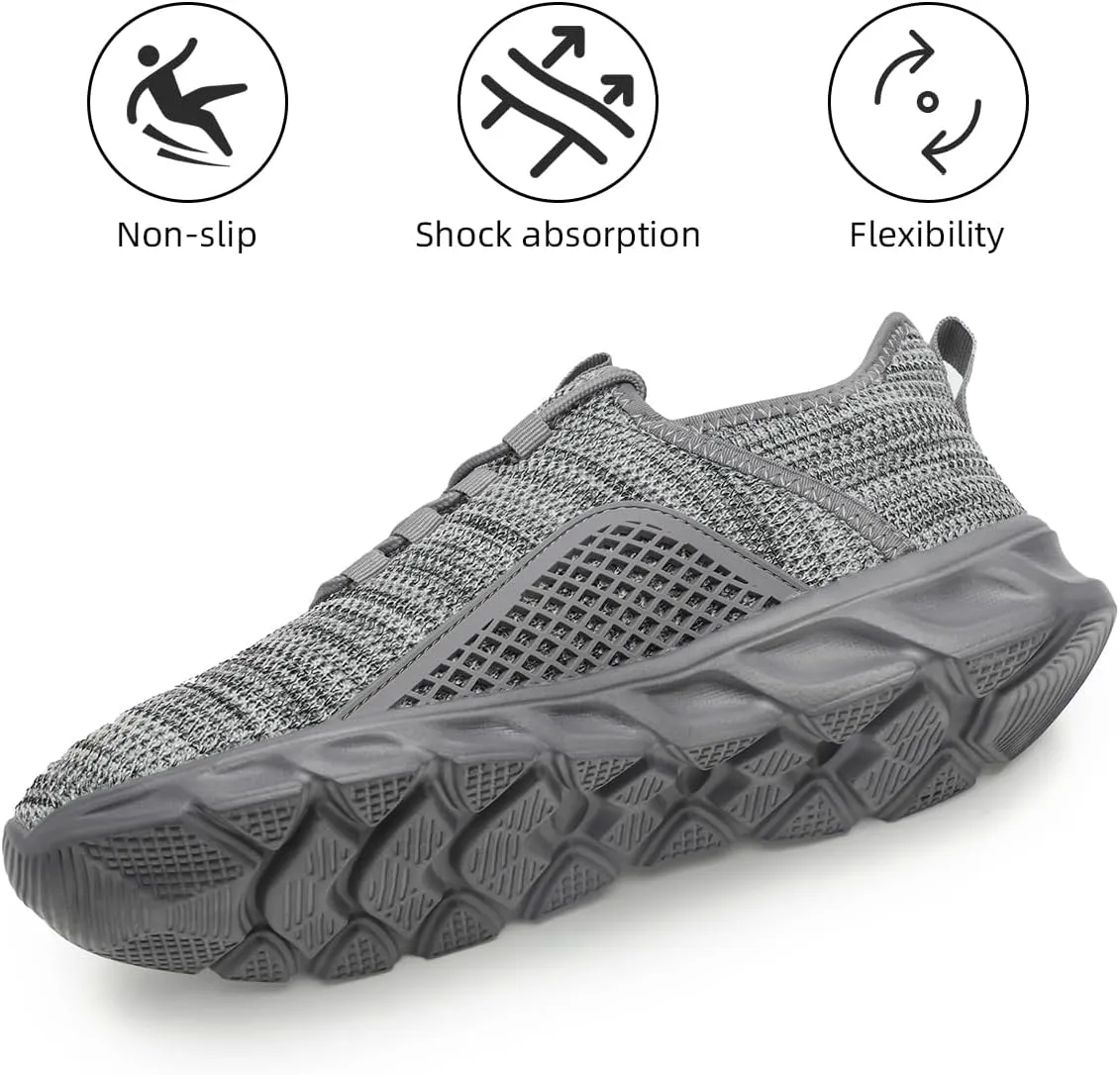 Women's Slip on Tennis Shoes Walking Running Non Slip Sneakers Lightweight Breathable Casual Fashion Comfortable Athletic Gym Sports Sneakers