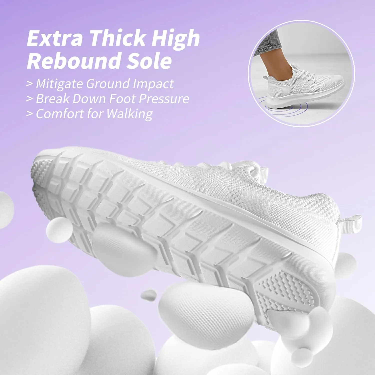 Women's Slip On Walking Shoes Non Slip Running Tennis Shoes Lightweight Breathable Athletic Gym Workout Cross Training Sneakers