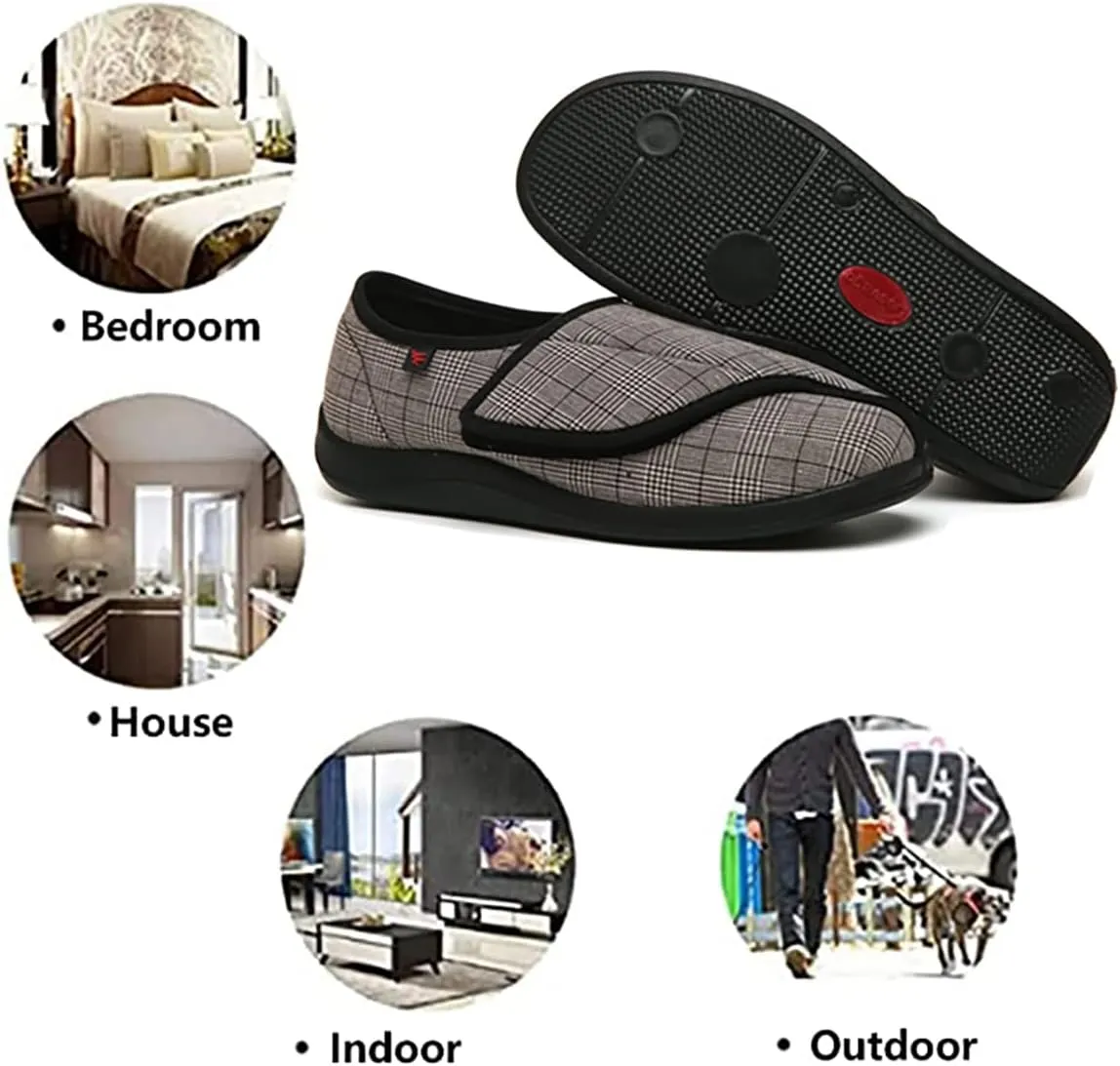Womens Super Light Weight Comfort Leisure Slip On Shoes,for Diabetic Men,Elderly People,and Those with Arthritis,Fractured Foot Plantar Fasciitis,Oedema Or Swollen Feet,