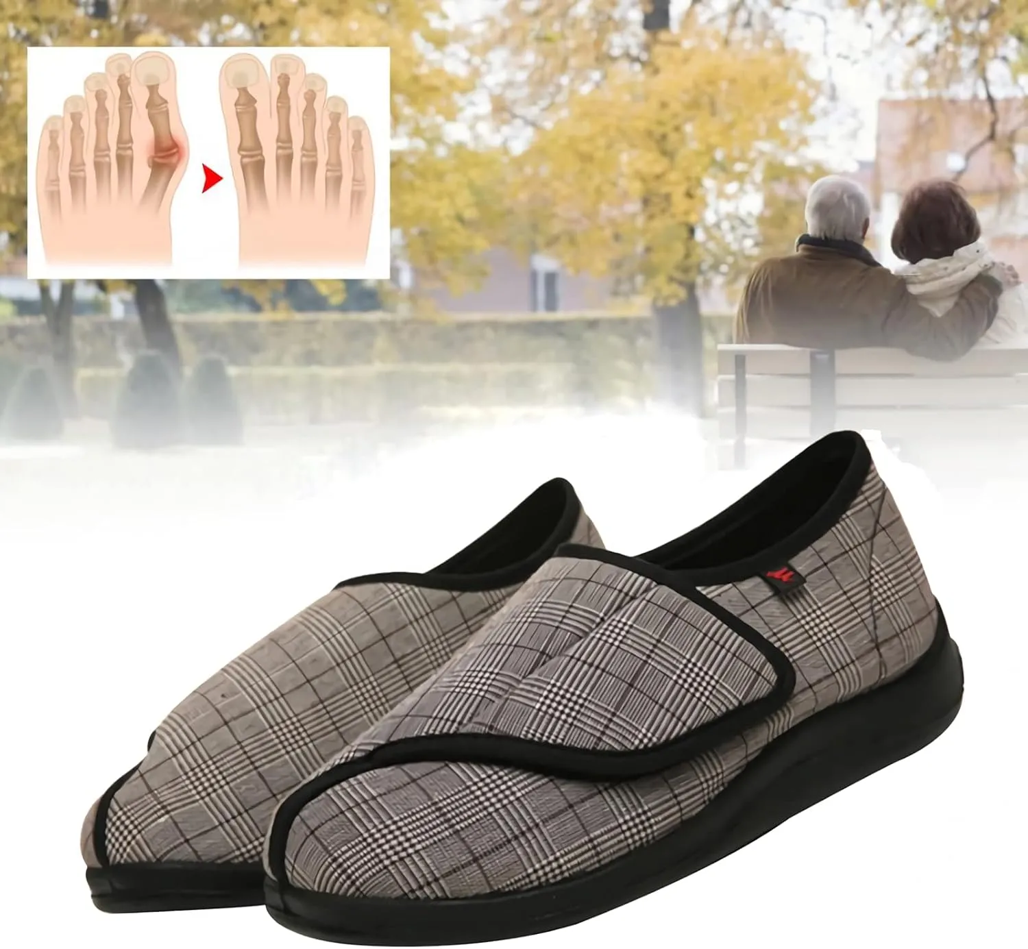 Womens Super Light Weight Comfort Leisure Slip On Shoes,for Diabetic Men,Elderly People,and Those with Arthritis,Fractured Foot Plantar Fasciitis,Oedema Or Swollen Feet,