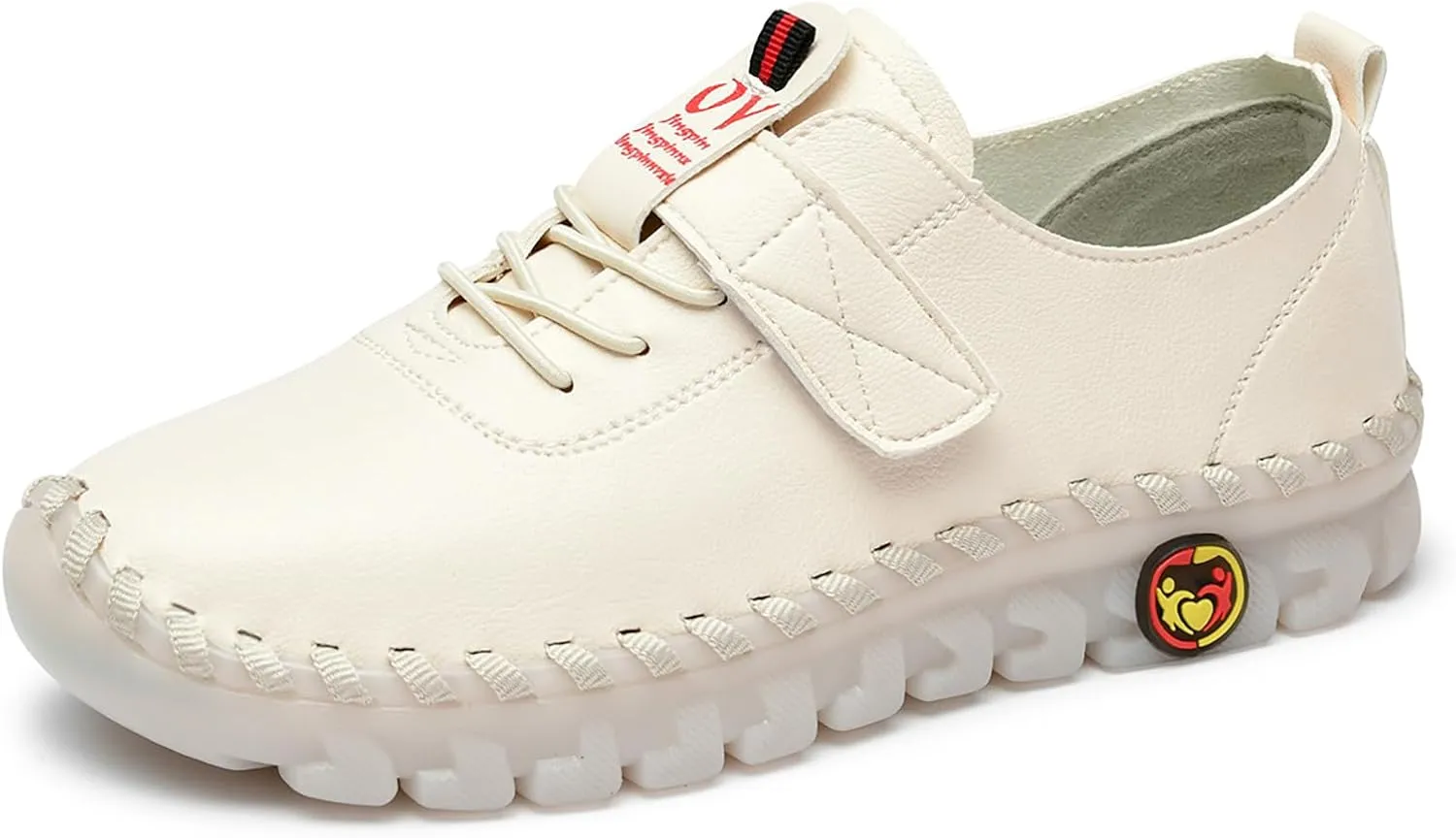 Women's Tendon Soft Sole Casual Orthopedic Shoes Fashion HandSewing Leather Non-Slip Flat Loafers Low-top Outdoor Comfy Breathable Walk Mam Nurse Shoes