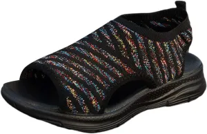 Womens Walking Sandals Comfortable Arch Support Orthopedic Platform Silde Open Toe Sport Shoes for Summer Beach