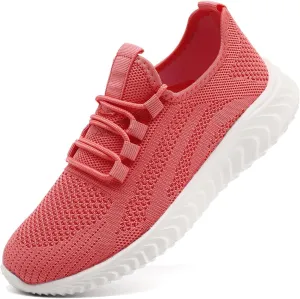 Womens Walking Shoes Casual Slip On Tennis Running Shoes Lightweight Breathable Non Slip Workout Athletic Gym Cross Training Sneakers