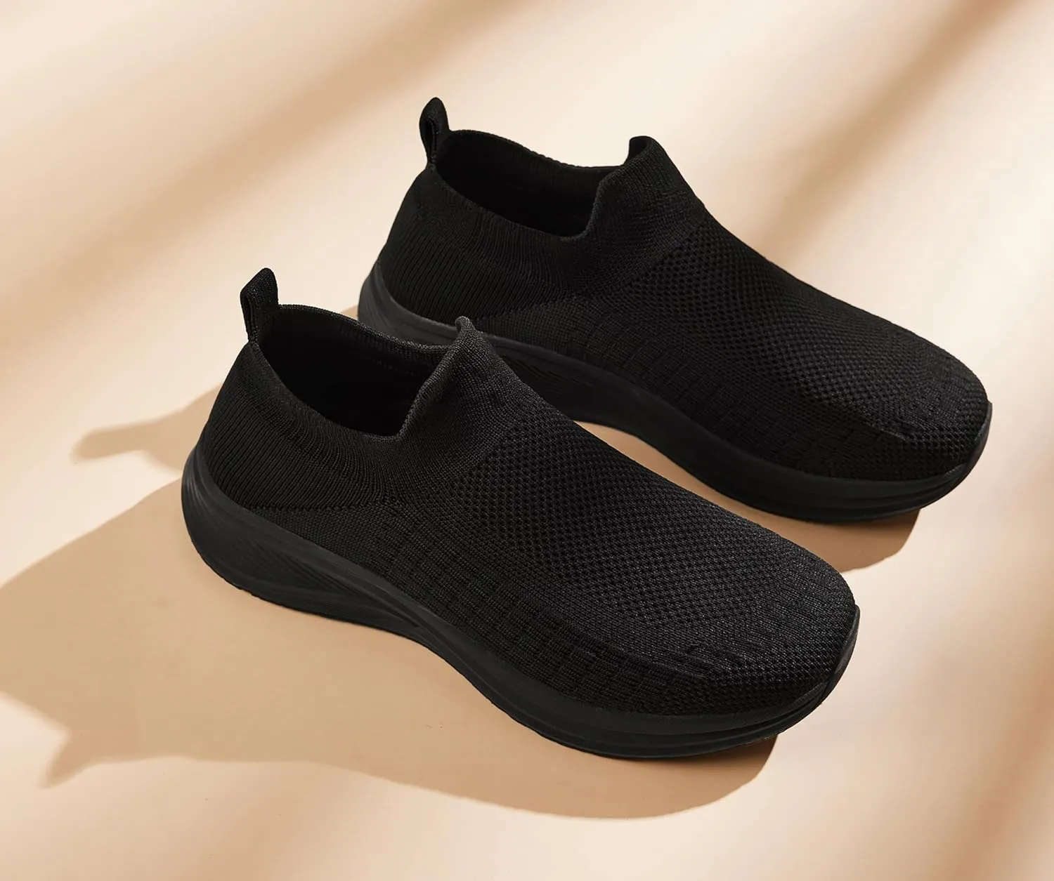 Women's Wide Slip On Walking Shoes Non-Slip Socks Shoe Lightweight Breathable Mesh Sneakers for Everyday Comfort & Style | Perfect for Work Travel