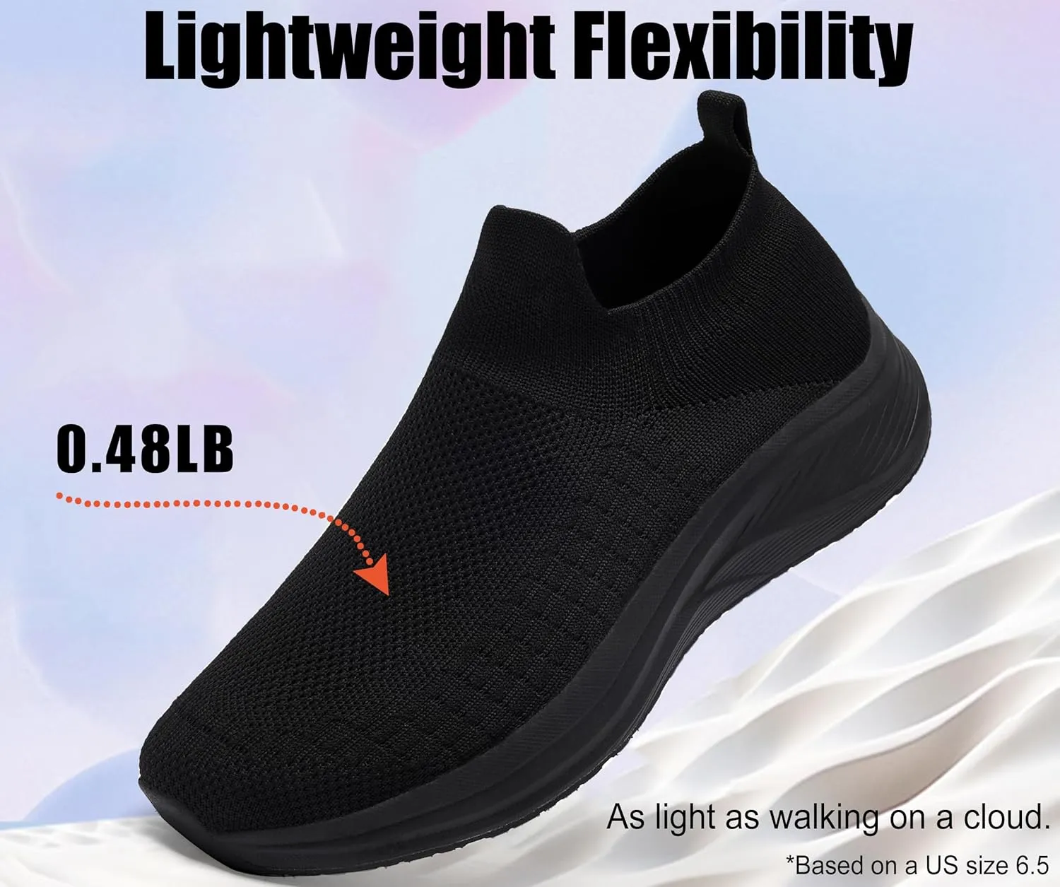 Women's Wide Slip On Walking Shoes Non-Slip Socks Shoe Lightweight Breathable Mesh Sneakers for Everyday Comfort & Style | Perfect for Work Travel
