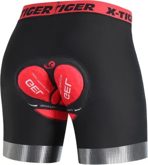 X-TIGER Cycling Underwear Mens Bike Shorts 5D Padded Mountain Biking Riding Shorts with Anti-Slip Leg,Bicycle Liner Shorts