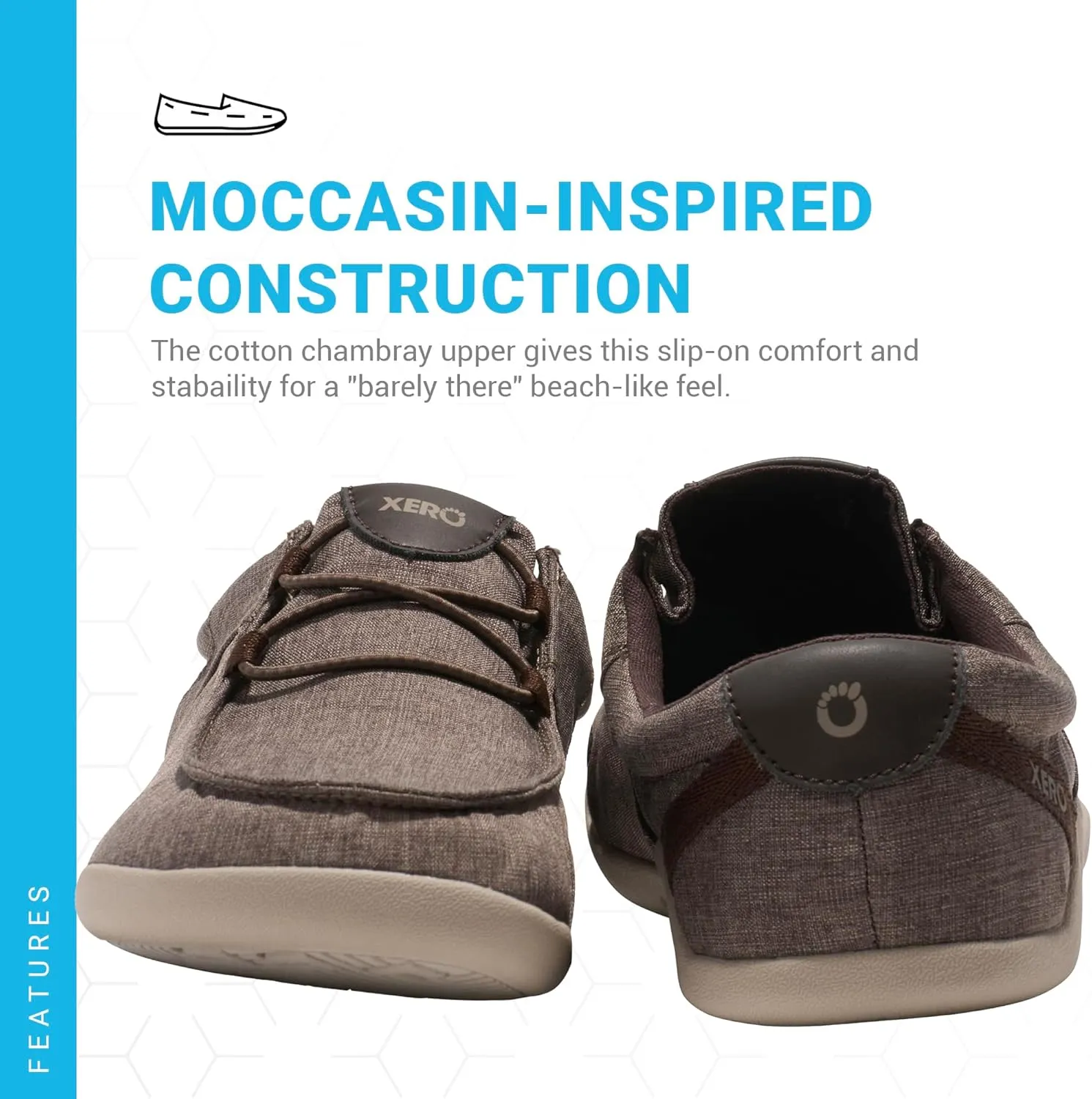 Xero Shoes Men's Kona Barefoot Casual Slip On