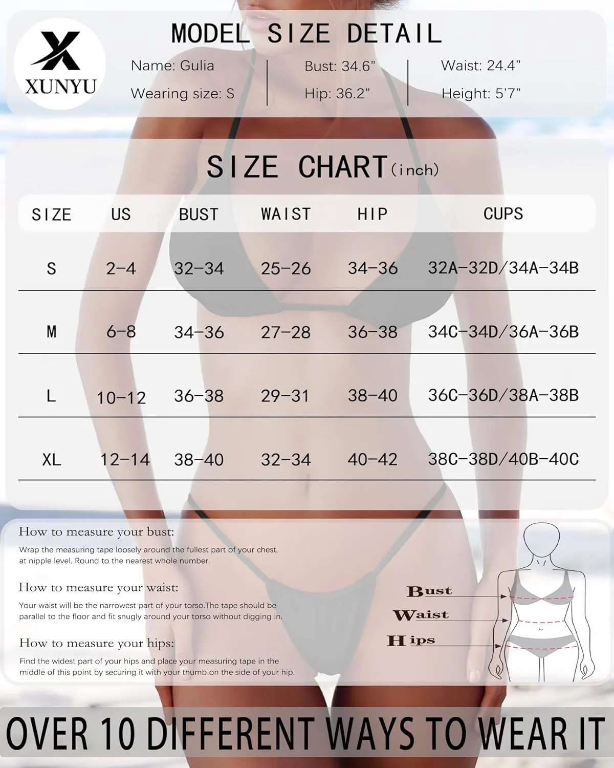 XUNYU Thong Bikini Sets for Women - Brazilian Micro String Bikinis Sexy Two Piece Swimsuit Triangle Top Halter Bathing Suits
