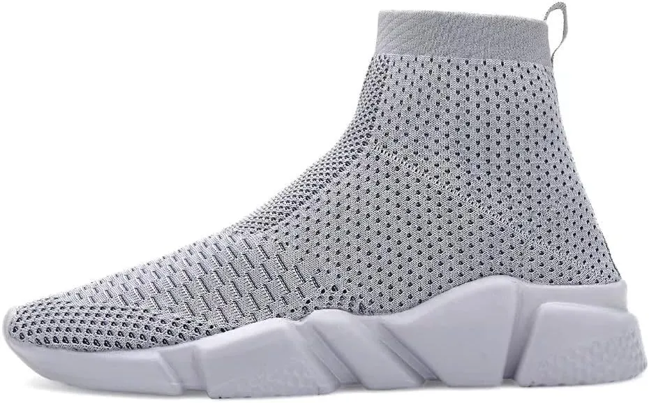 YAVY Kids Sneakers for Boys Tennis Shoes Girls Sock Sneakers for Kids Slip on Shoes Breathable high top Athletic Lightweight Walking Running Shoes