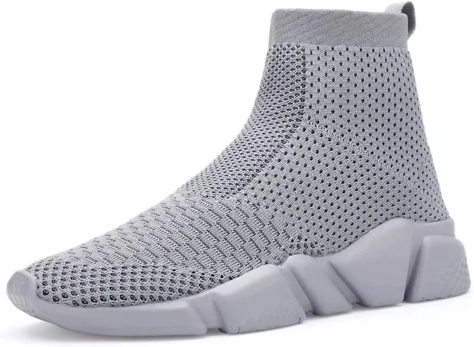 YAVY Kids Sneakers for Boys Tennis Shoes Girls Sock Sneakers for Kids Slip on Shoes Breathable high top Athletic Lightweight Walking Running Shoes