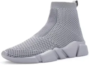 YAVY Kids Sneakers for Boys Tennis Shoes Girls Sock Sneakers for Kids Slip on Shoes Breathable high top Athletic Lightweight Walking Running Shoes