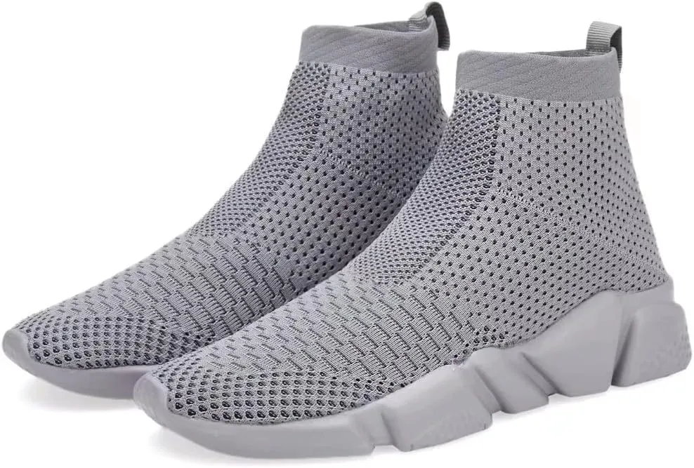 YAVY Kids Sneakers for Boys Tennis Shoes Girls Sock Sneakers for Kids Slip on Shoes Breathable high top Athletic Lightweight Walking Running Shoes