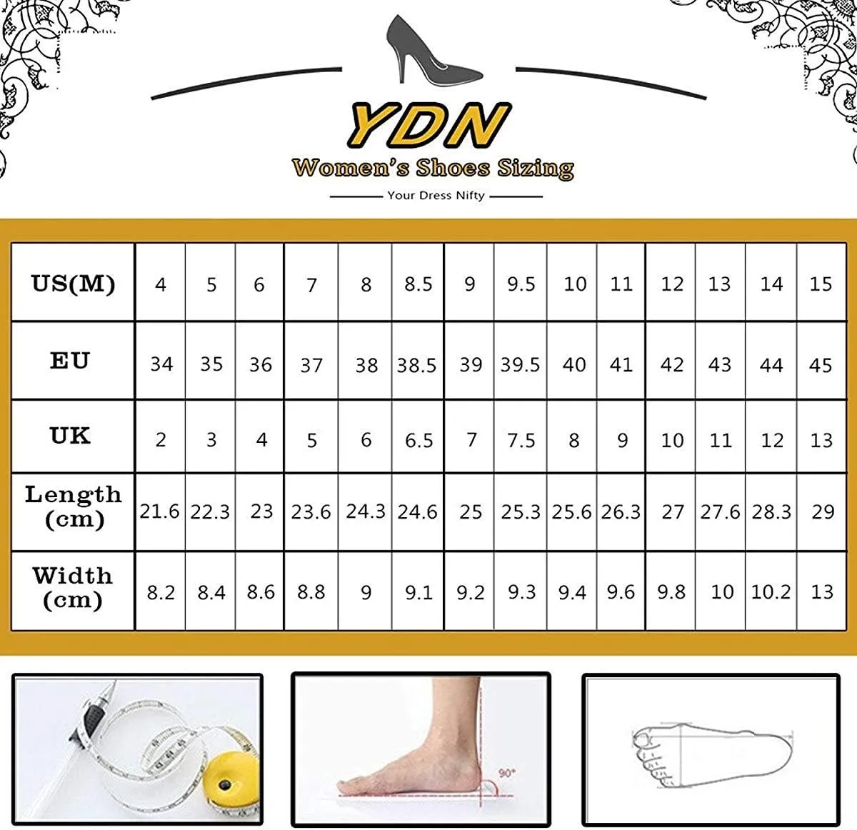 YDN Women Classic Chunky Block Mid Heels Slingback Pumps Comfortable Office Ladies Formal Shoes