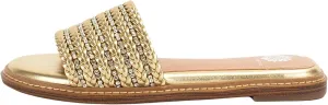 Yellow Box Women's Lasky Slide Sandal with Rhinestones, Almond Toe Comfortable Flip-Flop