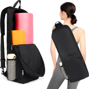 Yoga Mat Bag Carrier Side Mesh Zipper Pocket Waterproof Wet Compartment Lightweight Yoga Bag for Mat