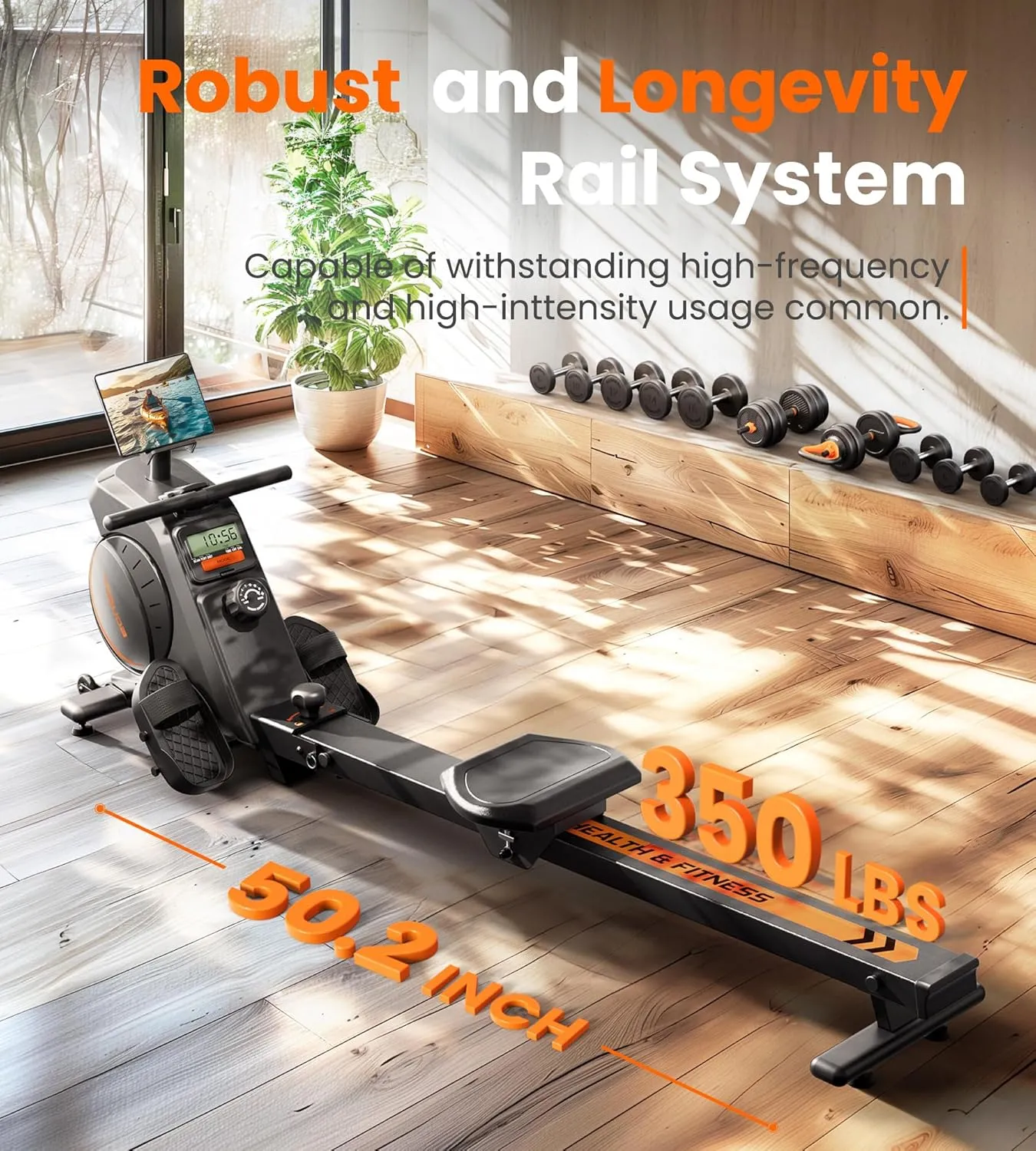 YOSUDA Magnetic/Water Rowing Machine 350 LB Weight Capacity - Rower Machine for Home Use with Bluetooth, App Supported, Tablet Holder and Comfortable Seat Cushion