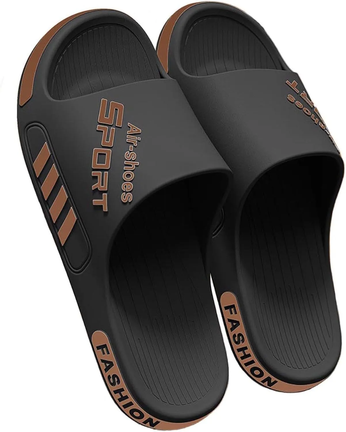 YUNZLAN Plus Size Men's Slides Sandals,Bathroom Shower Slippers,Non-slip Beach Pool Slides Shoes Outdoor Indoor
