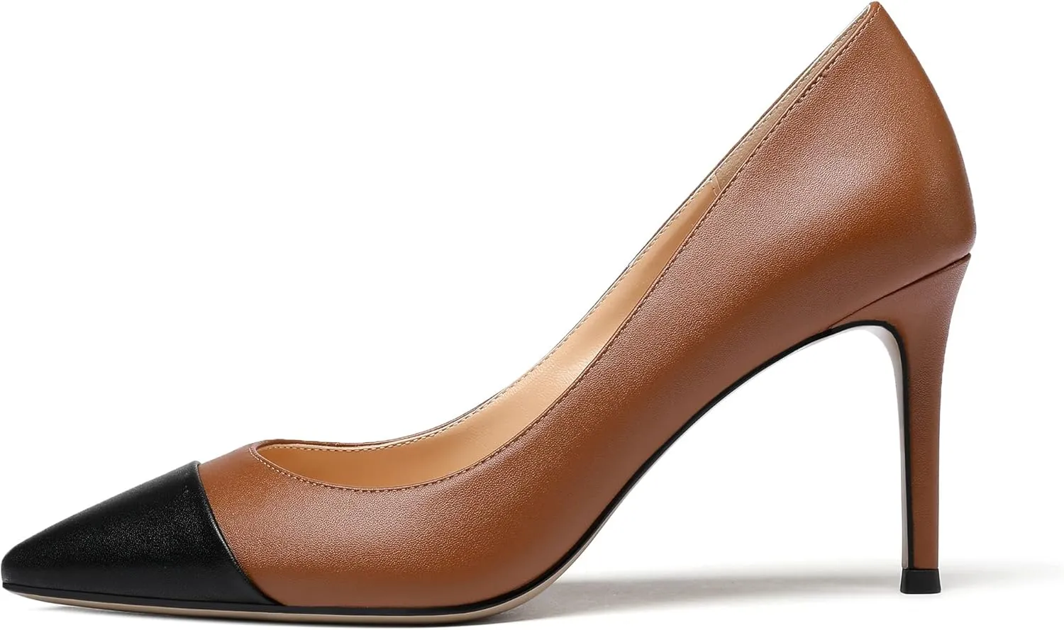 Zamikoo Women's Pointed Toe Classic Pumps Slip On Stiletto Heel Dress Shoes 85mm