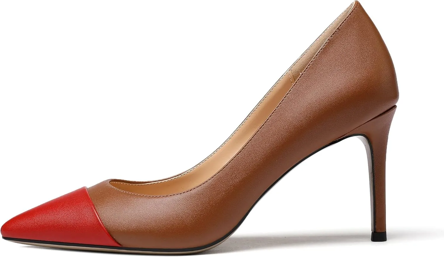 Zamikoo Women's Pointed Toe Classic Pumps Slip On Stiletto Heel Dress Shoes 85mm