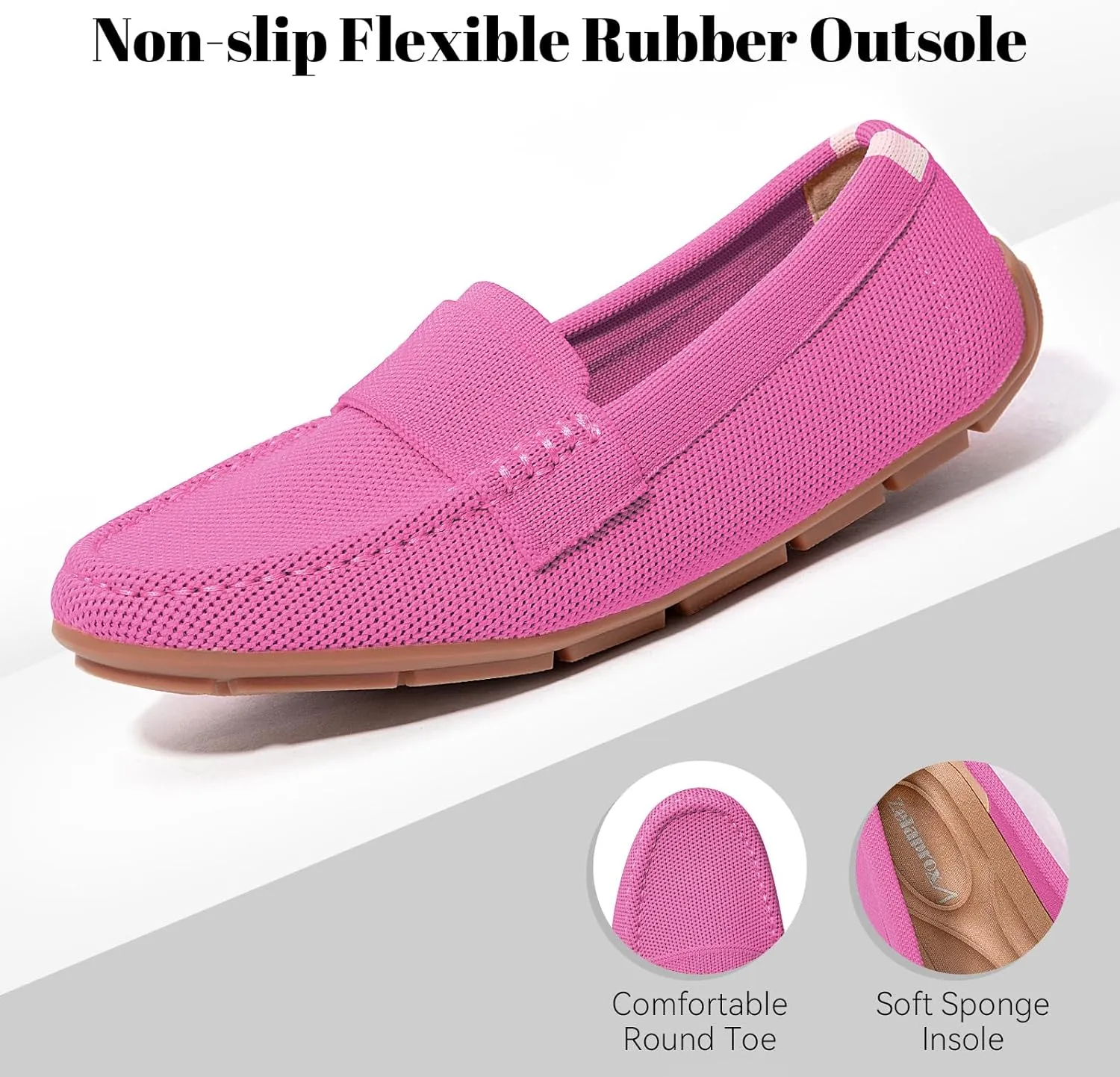 Zelaprox Loafer Shoes for Women Comfortable Women's Loafer Shoes Flat Shoes